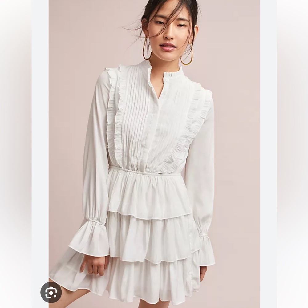 Moon River Hepburn Ruffle Dress